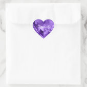 Personalisierte Imitate Shiny Amethyst Lila Gemsto Herz-Aufkleber (Tasche)