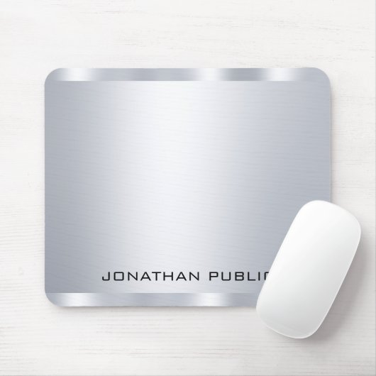 Personalisierte Imitate Silver Metallic Look Templ Mousepad (Mit Mouse)