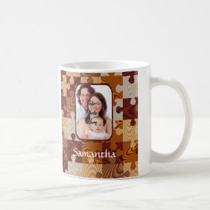 Personalisierte Imitatholzlaubsäge Kaffeetasse