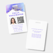 Personalisierte Impfnummer Foto QR Code Ausweis (Front & Back)