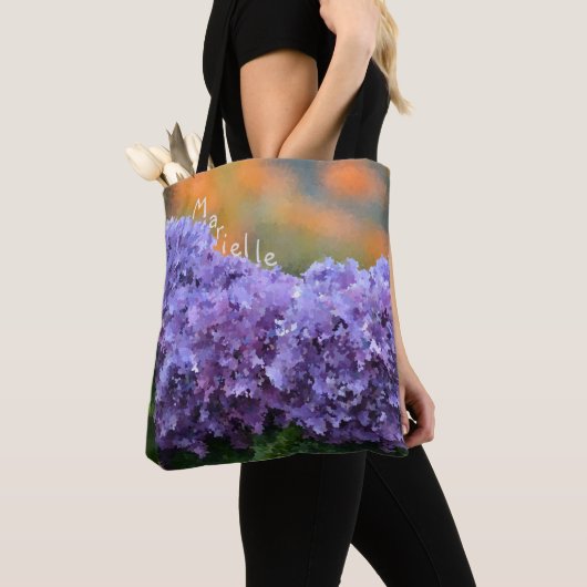 Personalisierte Impressionistische Hydrangea Tasche (Von Nahem)