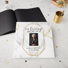 Personalisierte In Loving Memory Foto Marmor Gästebuch