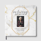 Personalisierte In Loving Memory Foto Marmor Gästebuch (Vorderseite)