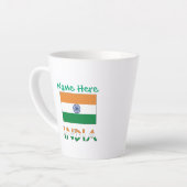 Personalisierte Indien-Flagge-Name Milchtasse (Linke Ecke)