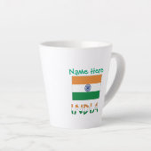 Personalisierte Indien-Flagge-Name Milchtasse (Rechte Ecke)
