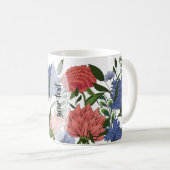 Personalisierte indische Blumenmuster Kaffeetasse (VorderseiteRechts)