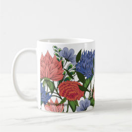 Personalisierte indische Blumenmuster Kaffeetasse
