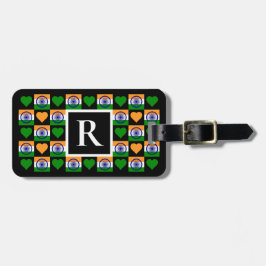 Personalisierte indische Fahne - benutzerdefiniert Gepäckanhänger