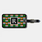 Personalisierte indische Fahne - benutzerdefiniert Gepäckanhänger (Rückseite horizontal)