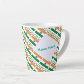 Personalisierte indische Flagge gekachelt Milchtasse (Rechte Ecke)