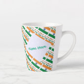 Personalisierte indische Flagge gekachelt Milchtasse (Rechts)