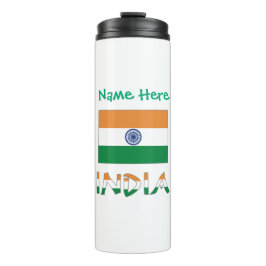 Personalisierte indische Flagge Thermosbecher