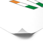 Personalisierte indische Flaggenname Poster (Ecke)