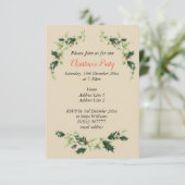 Personalisierte, individuell anpassbare Weihnachte Einladung (Stehend Vorderseite)