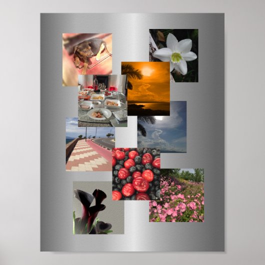 Personalisierte individuelle 9-Foto-Collage Poster (Vorne)
