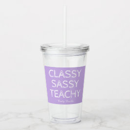 Personalisierte individuelle lila Geschenkidee für Acryltrinkbecher