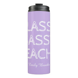 Personalisierte individuelle lila Geschenkidee für Thermosbecher