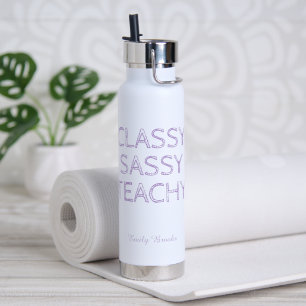 Personalisierte individuelle lila Geschenkidee für Trinkflasche