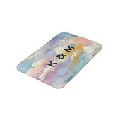 Personalisierte individuelle monogrammierte farben badematte (Schrägansicht)