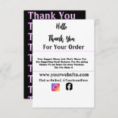 Personalisierte Individuelle Name-Monogramm-Visite Dankeskarte (Vorne/Hinten)