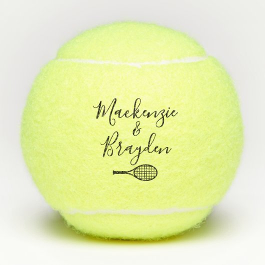 Personalisierte individuelle Name Tennisbälle (Vorderseite)