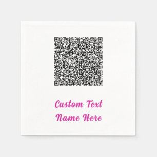 Personalisierte individuelle Text- und QR-Code-Ser Serviette