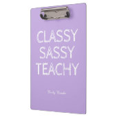 Personalisierte individuelle violette Geschenkidee Klemmbrett (Links)
