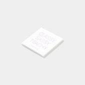 Personalisierte individuelle violette Geschenkidee Post-it Klebezettel (angewinkelt)