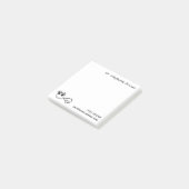 Personalisierte Infinity-Herz- und Pfoten-Post-it- Post-it Klebezettel (angewinkelt)