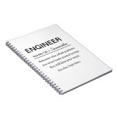Personalisierte Ingenieur-Definition Notizblock (Rechte Seite)