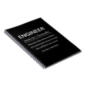 Personalisierte Ingenieur-Definition Notizblock (Rechte Seite)