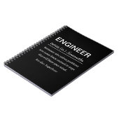Personalisierte Ingenieur-Definition Notizblock (Linke Seite)