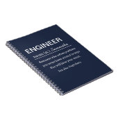 Personalisierte Ingenieur-Definition Notizblock (Rechte Seite)