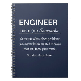 Personalisierte Ingenieur-Definition Notizblock