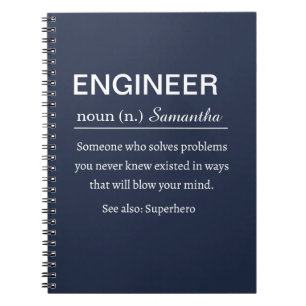 Personalisierte Ingenieur-Definition Notizblock