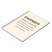 Personalisierte Ingenieur-Definition Notizblock (Linke Seite)