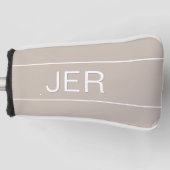 Personalisierte Initial-Mit Monogramm-Tan-Anweisun Golf Headcover (Vorderseite)