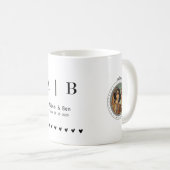 Personalisierte Initial- und Date-Tasse - Individu Kaffeetasse (VorderseiteRechts)