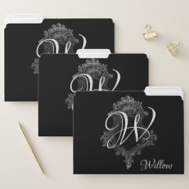Personalisierte Initialdateiordner für Monogramm Papiermappe