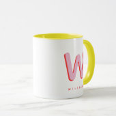 Personalisierte Initiale | Benutzerdefiniertes Nam Tasse (VorderseiteRechts)