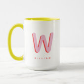 Personalisierte Initiale | Benutzerdefiniertes Nam Tasse (Links)