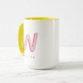 Personalisierte Initiale | Benutzerdefiniertes Nam Tasse (Vorderseite Links)