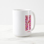 Personalisierte Initiale | Florale Buchstabe H Mon Kaffeetasse (VorderseiteRechts)