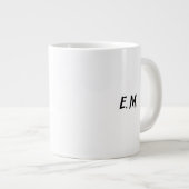 Personalisierte Initiale Minimalistische Abstrakte Jumbo-Tasse (Vorderseite Rechts)