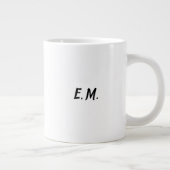 Personalisierte Initiale Minimalistische Abstrakte Jumbo-Tasse (Rechts)