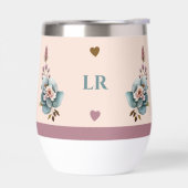 Personalisierte Initialen Blume grün (Links)