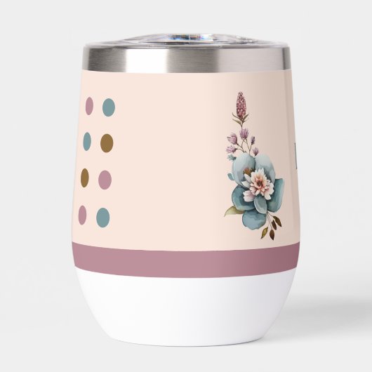 Personalisierte Initialen Blume grün (Vorderseite)