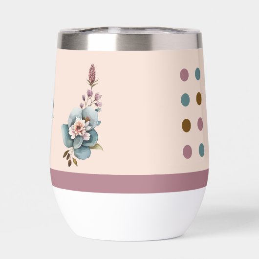 Personalisierte Initialen Blume grün (Rückseite)