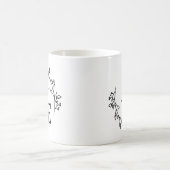 Personalisierte Initialen Botanisches Monogramm Fl Kaffeetasse (Mittel)