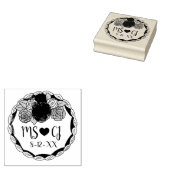 Personalisierte Initialen Hochzeitstorte Briefmark Gummistempel (Stempel)